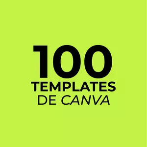 Imagem de capa para o Curso online 100 Templates prontos no Canva
