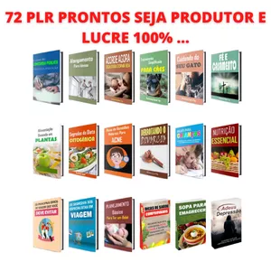 Imagem de capa para o Curso online 72 PLR PRONTOS VALIDADOS SEJA PRODUTOR E LUCRE 100% ...