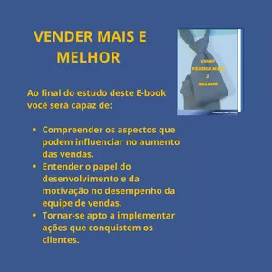 Imagem de capa para o Ebook COMO VENDER MAIS E MELHOR