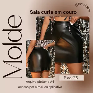 Imagem de capa para o Ebook Molde saia curta em couro 