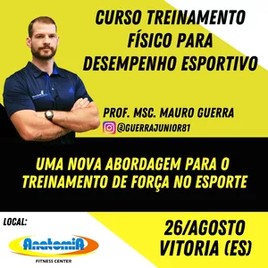 Imagem de capa para o Evento presencial CURSO TREINAMENTO FÍSICO PARA O DESEMPENHO ESPORTIVO