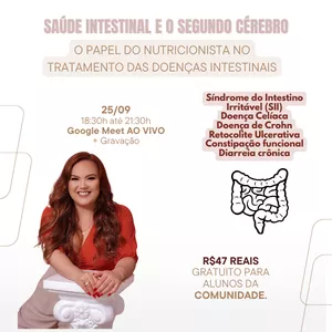 Imagem do curso Saúde Intestinal e o Segundo Cérebro: o Papel do Nutricionista no Tratamento das Doenças Intestinais