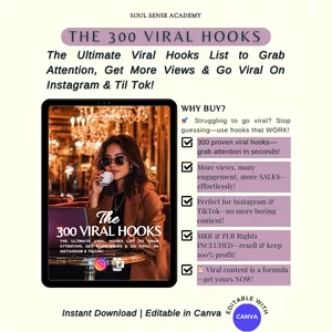 Cover image for Ebook 300 Viral Hooks 