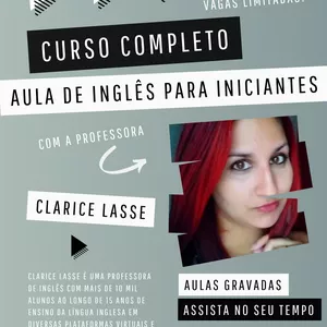 AULAS DE INGLÊS PARA INICIANTES por CLARICE LASSE