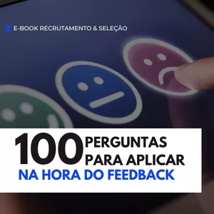 Imagem de capa para o Ebook 100 perguntas para aplicar na hora do feedback