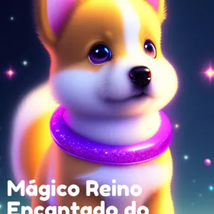 Imagem de capa para o Ebook Mágico Reino Encantado do Baby doge e a princesa Lara