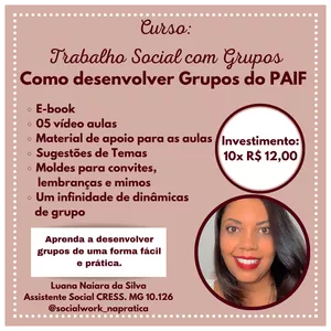 Imagem de capa para o Curso online Curso: Trabalho Social com Grupos do PAIF