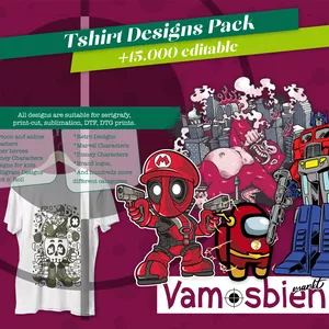 Cover image for Online course +15.000 Editable Tshirt Designs Pack