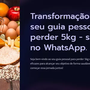 Imagem de capa para o Ebook Transformação em 30 dias: seu guia pessoal para perder 5kg - suporte VIP no WhatsApp.