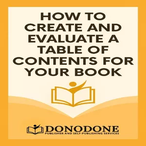 Cover image for Ebook How to create and evaluate a table of contents for your book (E-Book Donodone Publisher)