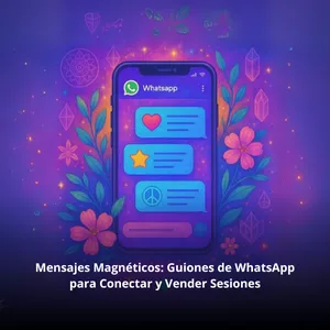Imagen de portada para Curso online Mensajes Magnéticos: Guiones de WhatsApp para Conectar y Vender Sesiones