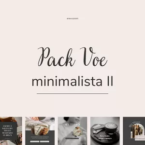 Pack de artes minimalistas II para perfis profissionais com o Canva por Larissa Bueno | Revoar