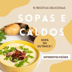 Imagem de capa para o Ebook Sopas e Caldos