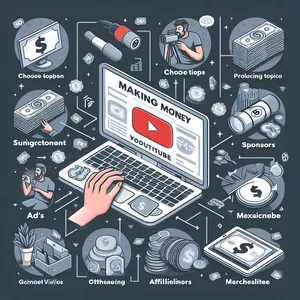 Imagem de capa para o Ebook Ganhe Dinheiro com o YouTube - Guia para Iniciantes