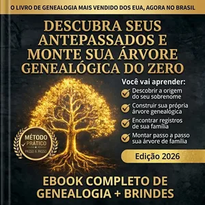 Imagem de capa para o Ebook Descubra Seus Antepassados — Curso Completo de Genealogia + Brinde