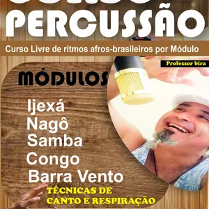 Imagem do curso Aulas de percussão afro-brasileira- Prof, Bira