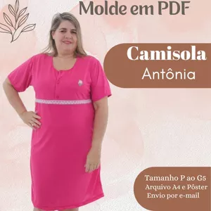 Imagem de capa para o Ebook MOLDE EM PDF CAMISOLA  ANTONIA 