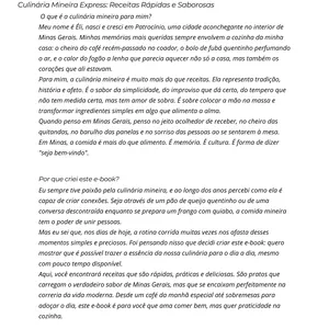 Imagem de capa para o Ebook Ebook  Receitas rapidas de Minas Gerais