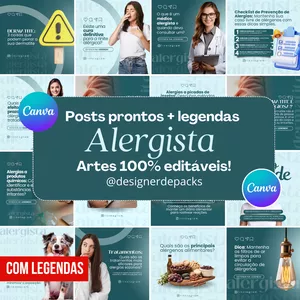 Imagem de capa para o Curso online CANVA PACK ALERGISTA