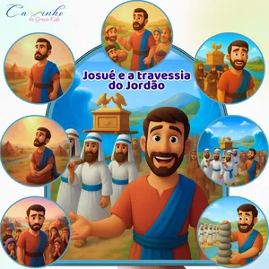 Imagem de capa para o Ebook Luva de História - Josué e a Travessia do Jordão