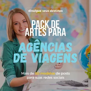 Imagem de capa para o Curso online Pack de Artes para Agências de Viagens