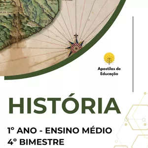 Imagem de capa para o Ebook História 1º Ano 4º Bimestre (Ensino Médio) - Apostila com Planos de Aula