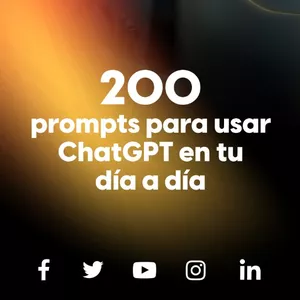 Imagen de portada para Ebook 200 prompts para usar ChatGPT en tu día a día