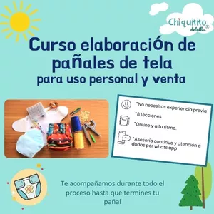 Imagen de portada para Curso online Elaboración de pañales de tela para uso personal y venta