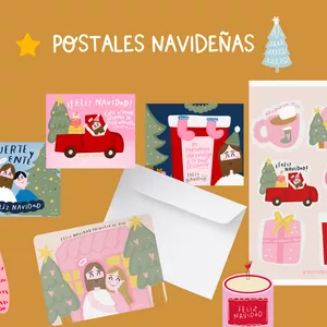 Imagen de portada para Ebook Postales Navideñas + stickers