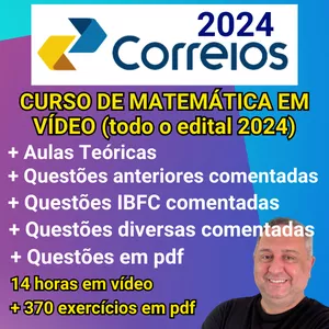 Imagem de capa para o Curso online Curso de Matemática - Correios Edital 2024