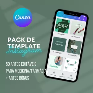 Imagem de capa para o Curso online PACK DE ARTES CANVA - MEDICINA / FARMÁCIA