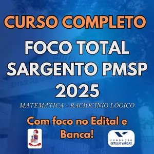 Imagem de capa para o Curso online Curso de Matemática "FOCO TOTAL SARGENTO PM-SP"