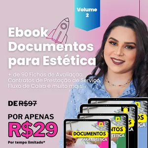Imagem de capa para o Ebook Ebook Fichas e Documentos para Estética 