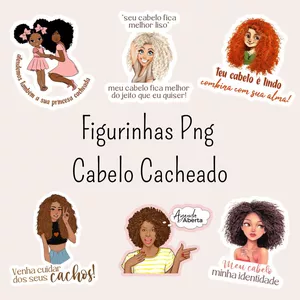 Imagem de capa para o Curso online Figurinhas em Png Cabelos Cacheados