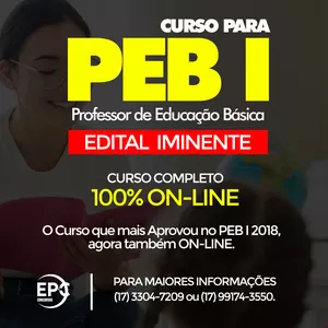 Imagem de capa para o Curso online PEB - BANCA VUNESP