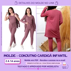 Imagem de capa para o Curso online Molde Conjunto Cardigã Infantil