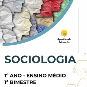 Imagem de capa para o Ebook Sociologia 1º Ano 1º Bimestre (Ensino Médio) - Apostila com Planos de Aula