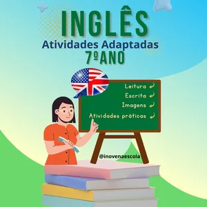 Imagem de capa para o Ebook Inglês 7º ano - Atividades Adaptadas