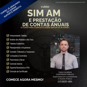 Imagem de capa para o Curso online Curso SIM - AM e Prestação de Contas Anuais