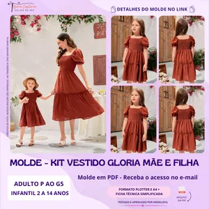 Imagem de capa para o Curso online MOLDE KIT VESTIDO GLORIA MÃE E FILHA
