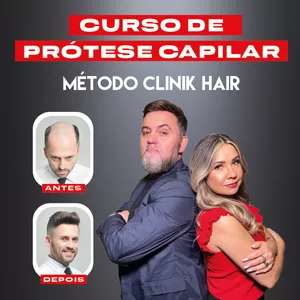 Imagem de capa para o Curso online  Seja EXPERT EM COLOCAÇÃO de prótese capilar! Ganhe 3 BÔNUS