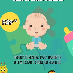Imagem de capa para o Ebook Guia Completo de Cuidados para Mães de Recém-Nascidos