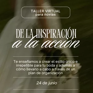 Imagen de portada para Evento online Taller virtual para novias: de la visión a la acción
