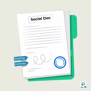 Imagem de capa para o Curso online Social DOC - Briefing e Modelo de contrato para Social Media