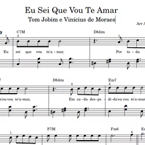 Imagem de capa para o Ebook Eu Sei Que Vou Te Amar (Tom Jobim e Vinícius de Moraes) - Partitura para PIANO