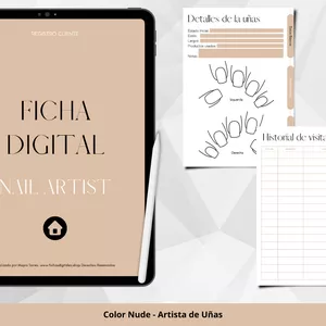 Imagen de portada para Ebook Ficha de Clientes Uñas Nude