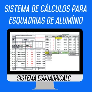 Planilha Cálculo Materiais para Esquadrias de Alumínio