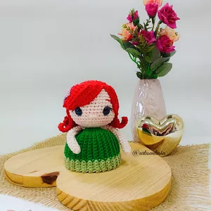 Imagem de capa para o Ebook Princesas cupcake Amigurumi - Ariel