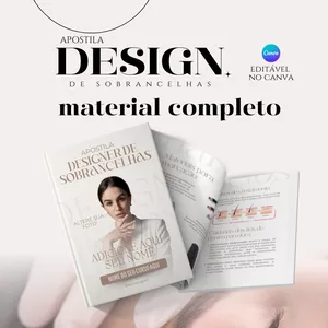 Imagem de capa para o Ebook Apostila Editável de Design de Sobrancelhas – Kit Bônus para Ministrar Cursos