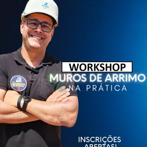 Imagem de capa para o Evento online WORKSHOP MUROS DE ARRIMO NA PRÁTICA